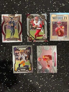 Panini Jayden Daniels Football Card Lot - Red, Maroon, Gold, Silver, White